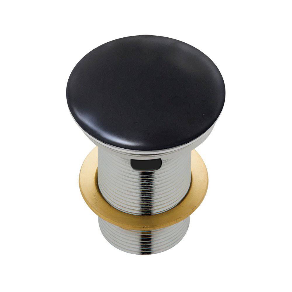 Ceramic Cap Pop-Up Waste, 32mm with Overflow, Matte Black WAS58MB Fienza