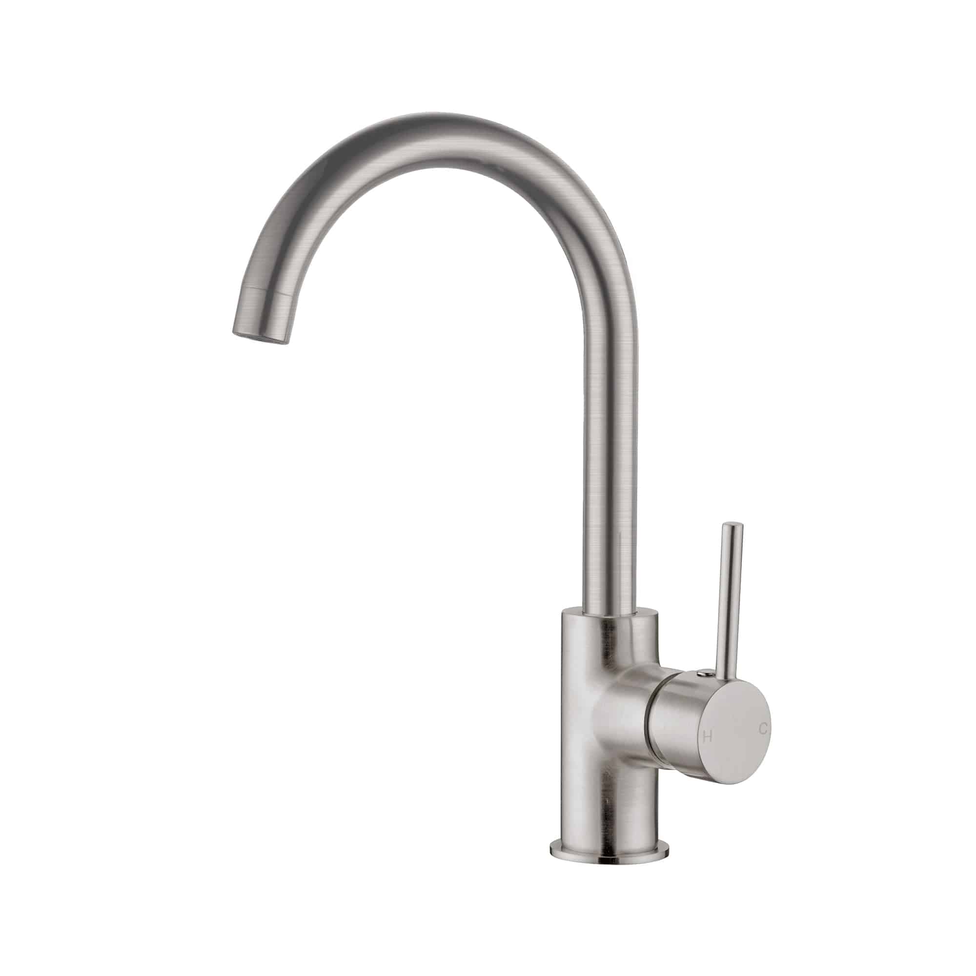 Dolce Kitchen Mixer Gooseneck, Brushed Nickel NR250807BN Nero