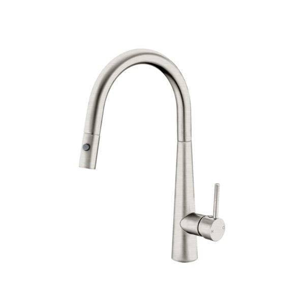 Dolce Pull Out Sink Mixer with Vegie Spray Function, Brushed Nickel NR581009cBN Nero