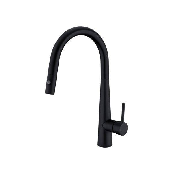 Dolce Pull Out Sink Mixer with Vegie Spray Function, Matte Black NR581009cMB Nero