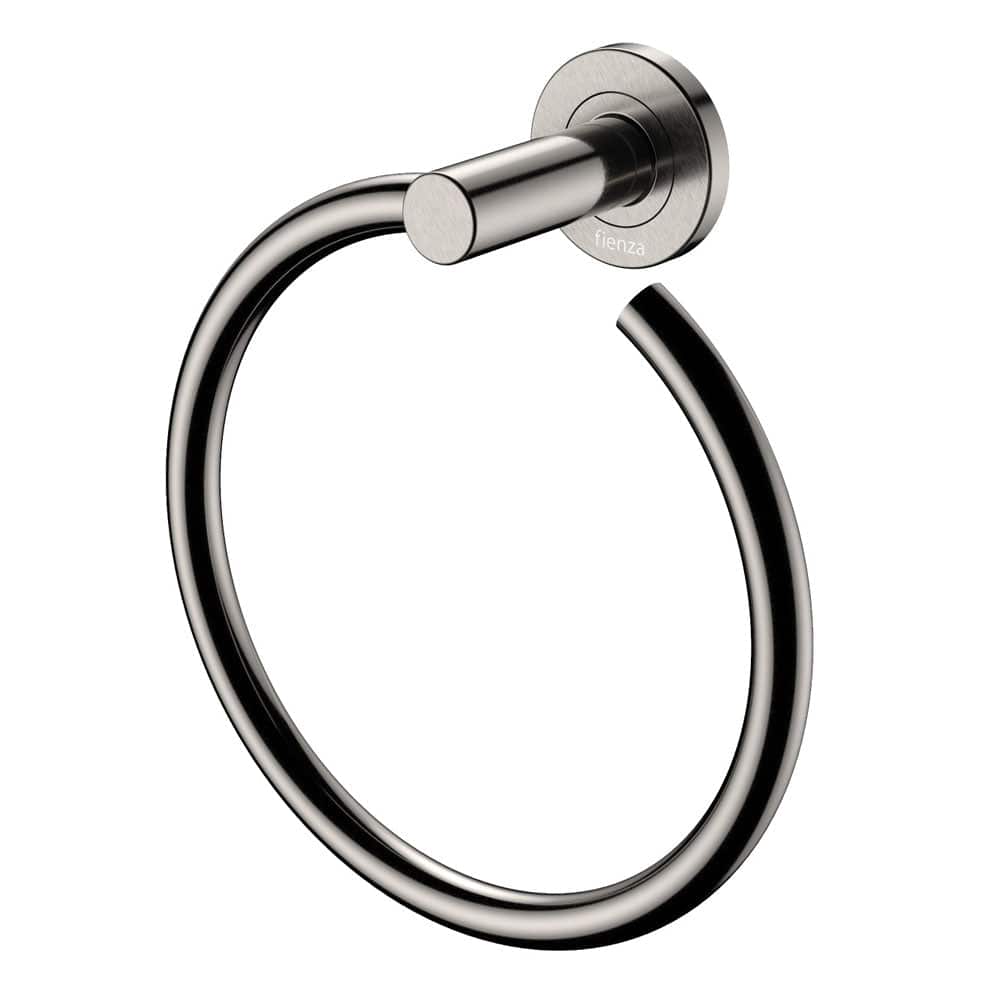 Kaya Hand Towel Ring, Brushed Nickel 82802BN Fienza