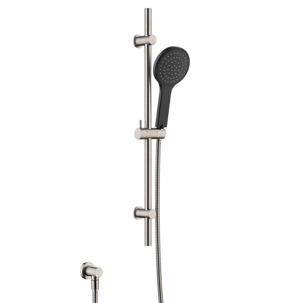 Kaya Rail Shower, Brushed Nickel, Matte Black 444109BNB Fienza