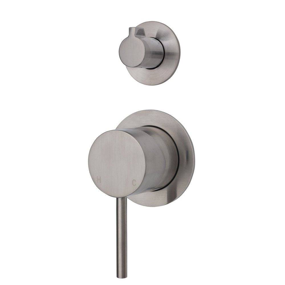 Kaya Shower/Bath Mixer with Diverter, Brushed Nickel 228102BN-4 Fienza