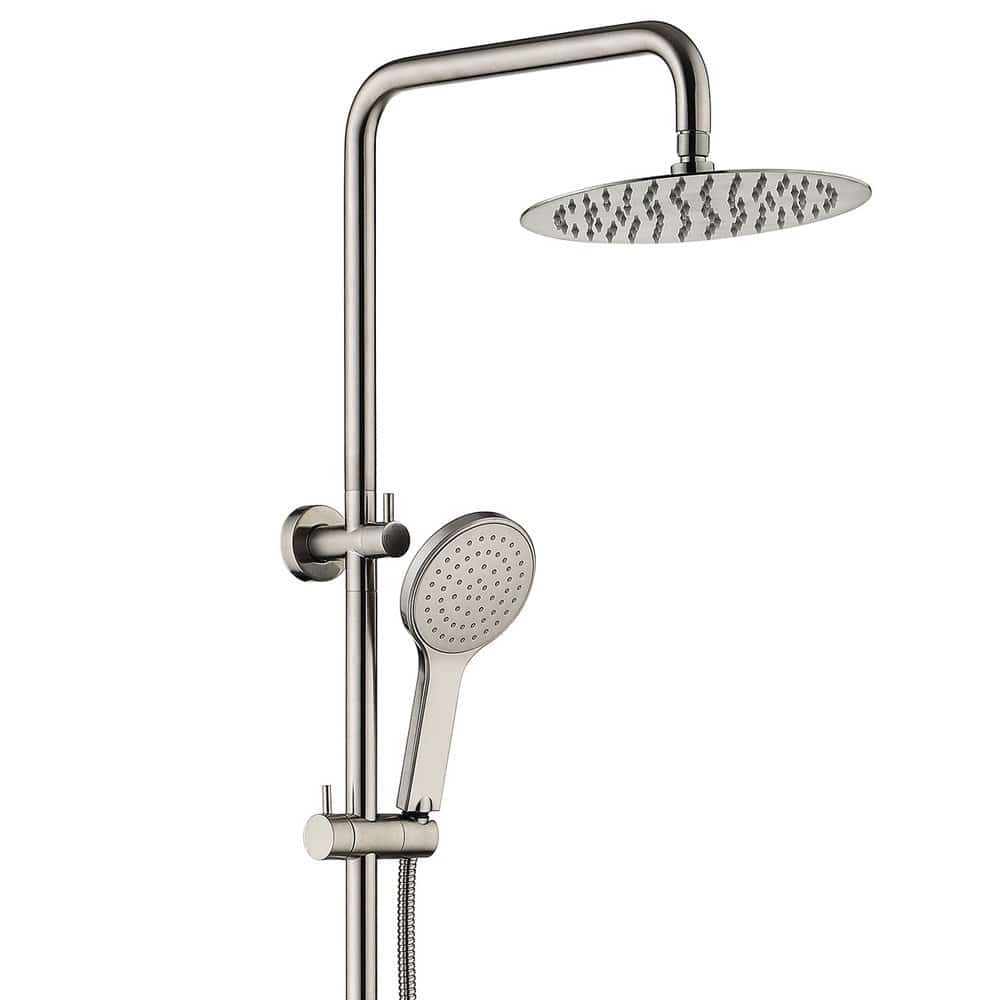 Kaya Twin Shower Set, Brushed Nickel 455109BN Fienza