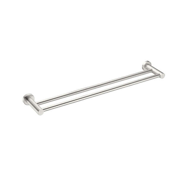 Mecca Double Towel Rail 600mm, Brushed Nickel NR1924dBN Nero