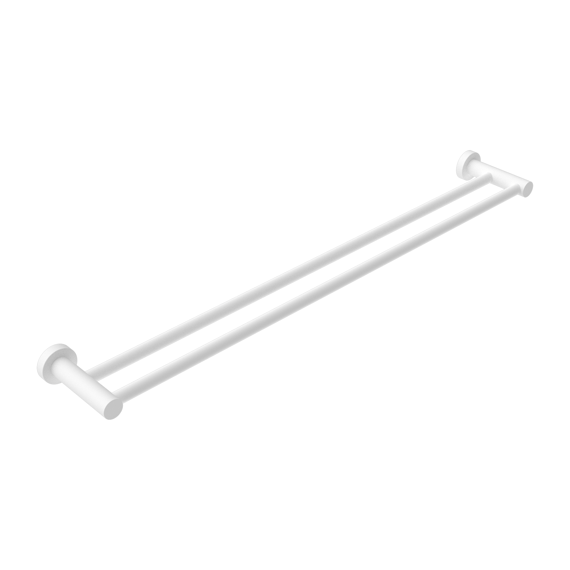 Mecca Double Towel Rail 800mm, Matte White NR1930dMW Nero QEBS