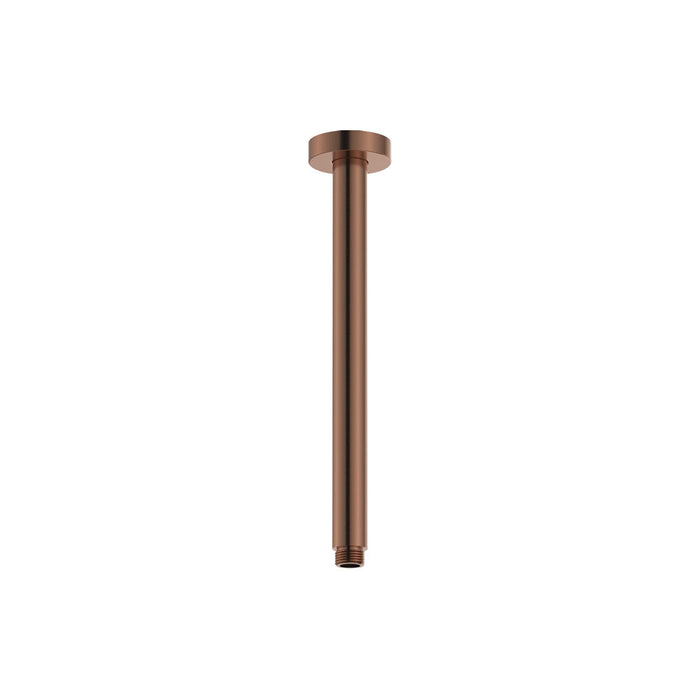 Round Shower Dropper, 300mm, Brushed Copper