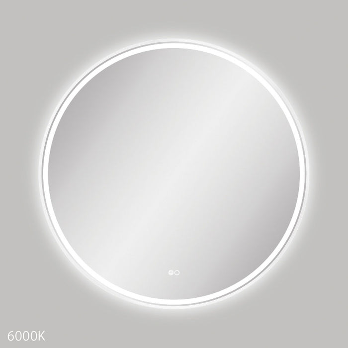 Reba LED Matte White Framed Mirror, 900mm