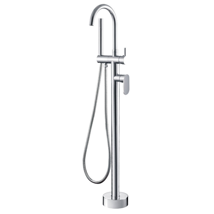 Empire Floor Mounted Bath Mixer With Hand Shower, Chrome