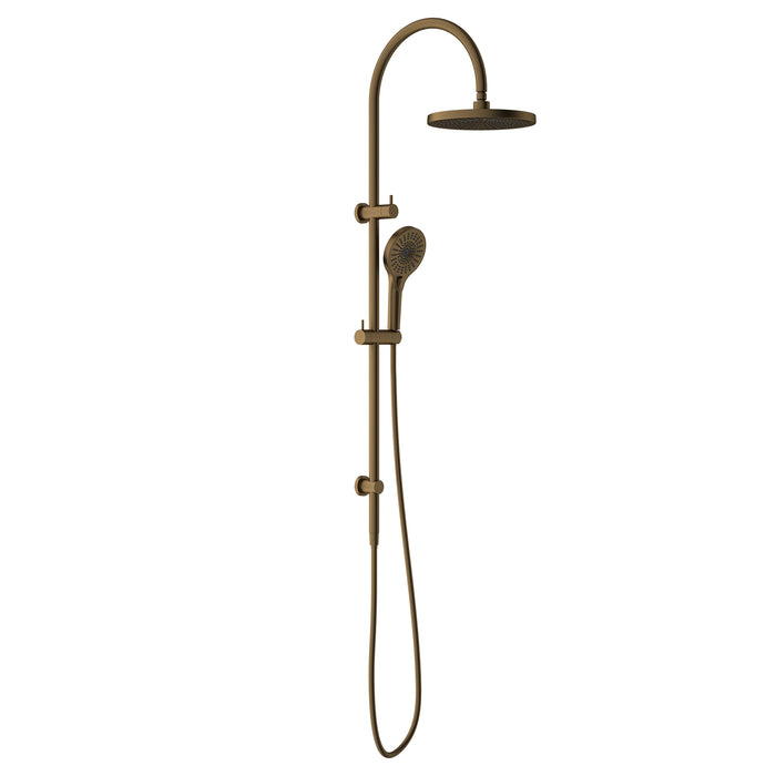 Mecca Twin Shower With Opal Shower, Brushed Bronze