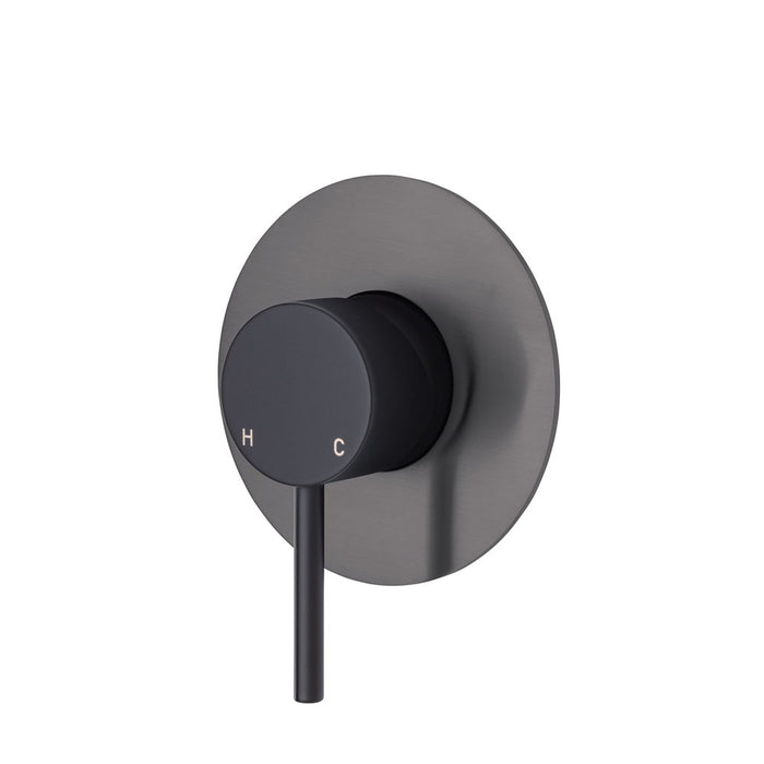 Kaya Wall Mixer, Matte Black / Gun Metal