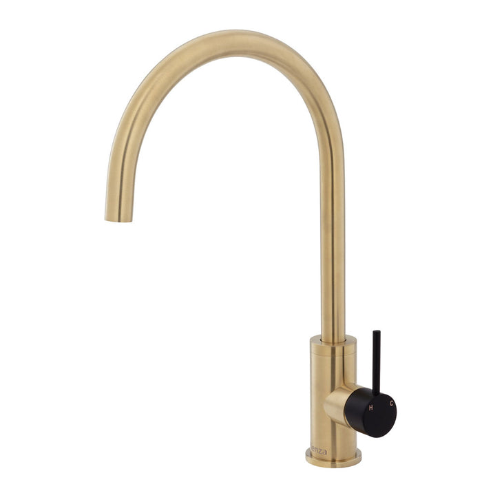 Kaya Sink Mixer, Urban Brass / Matte Black