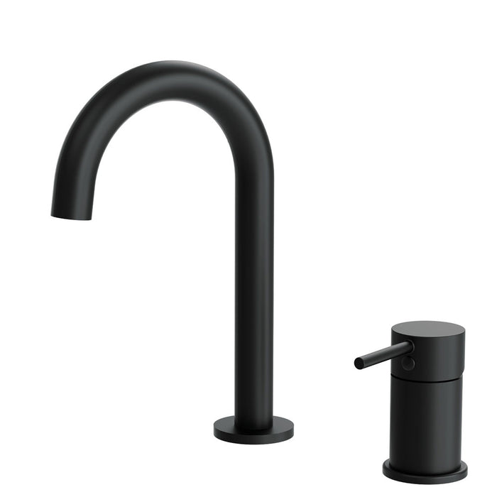 Kaya Hob Mixer And Bath/Basin Spout Set, Matte Black