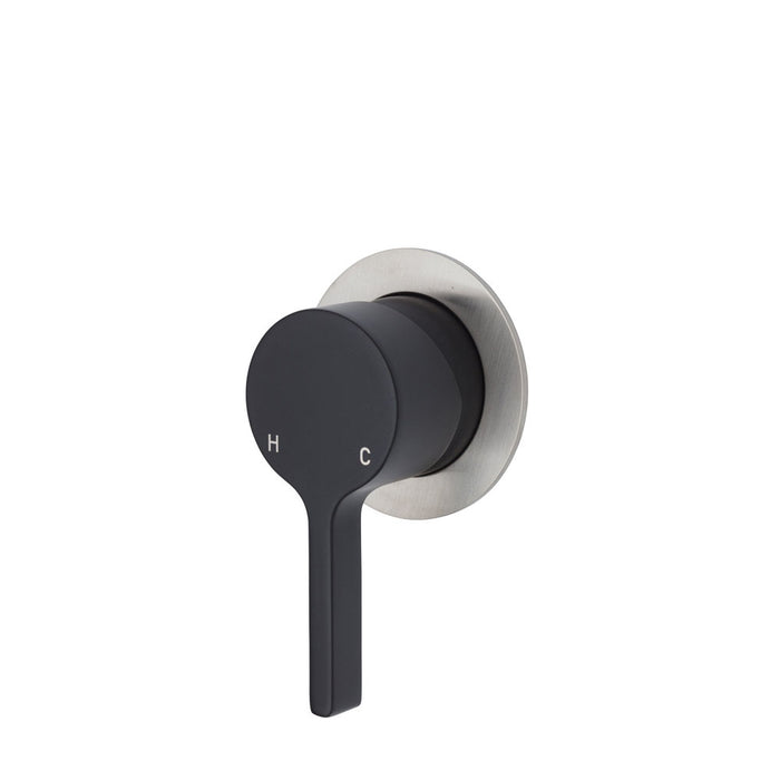 Sansa Wall Mixer, Matte Black / Brushed Nickel