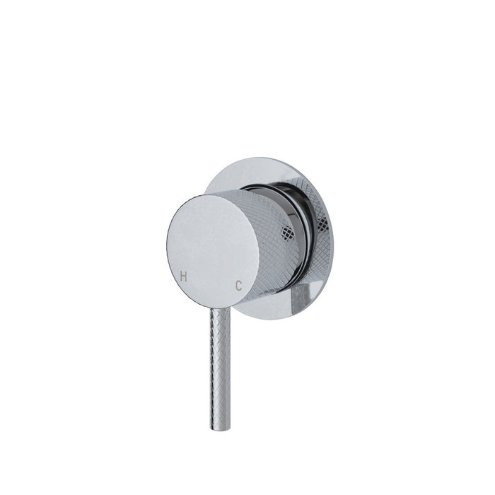 Axle Wall Mixer With Small Round Plate, Chrome