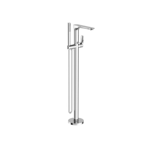 Bianca Floor Standing Bath Mixer With Hand Shower, Chrome