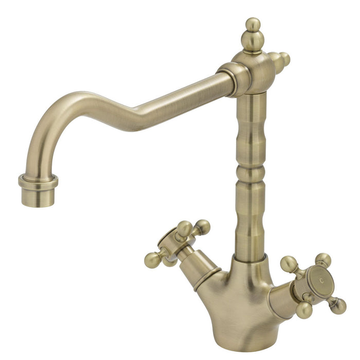 Lillian Shepherds Crook Kitchen Sink Mixer, Champagne