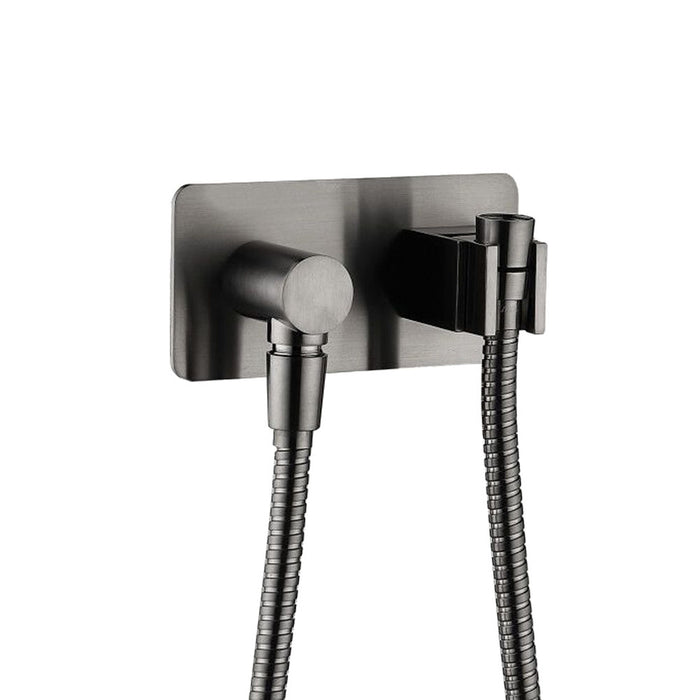 Universal Hand Shower Bracket & Hose, Gun Metal