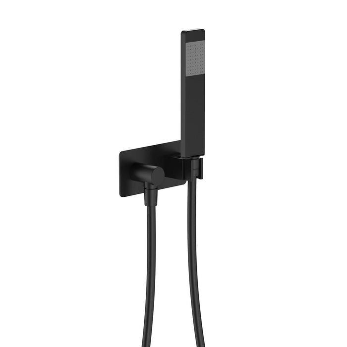 Lincoln Hand Shower Soft Square Plate, Matte Black