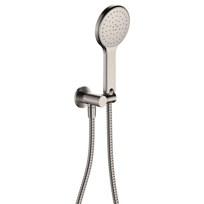 Kaya Hand Shower Round Plate, Brushed Nickel