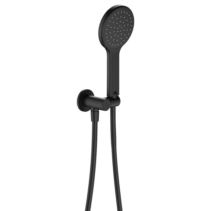 Kaya Hand Shower Round Plate, Matte Black