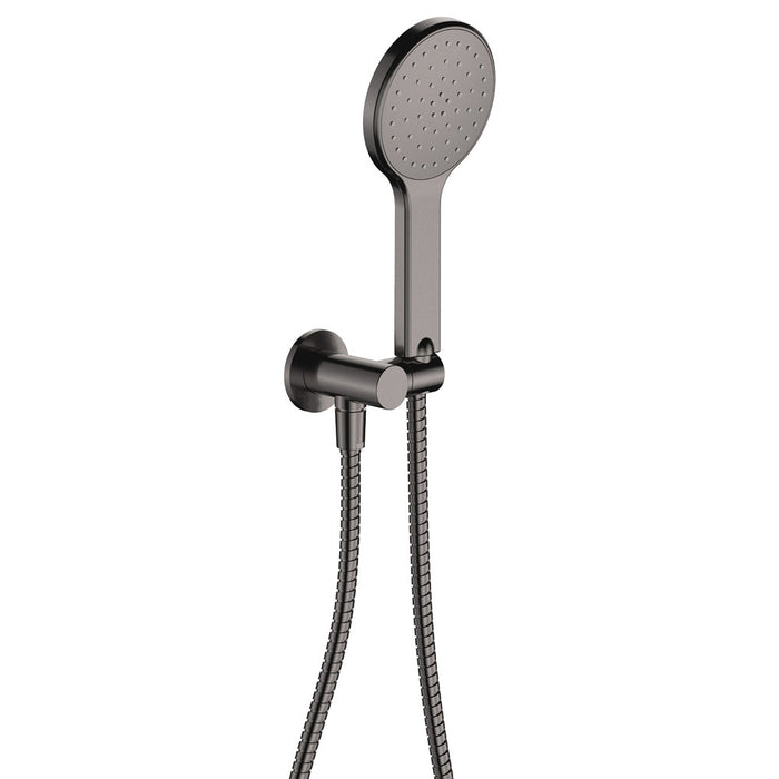 Kaya Hand Shower Round Plate, Gun Metal