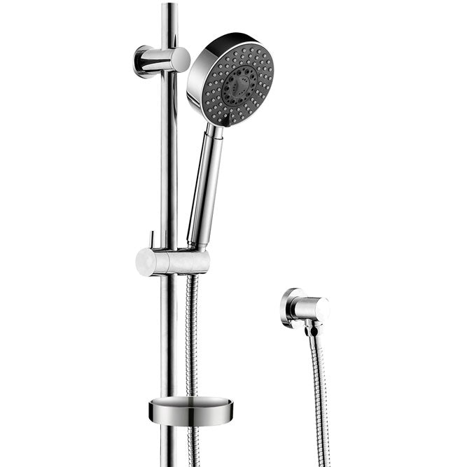 Michelle Multifunction Rail Shower With Soap Dish, Chrome