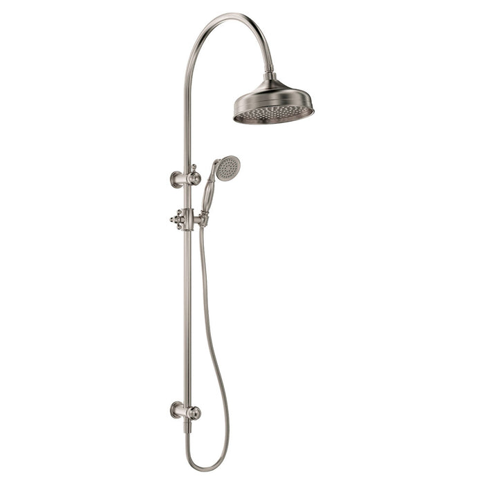 Lillian Twin Shower, Brushed Nickel