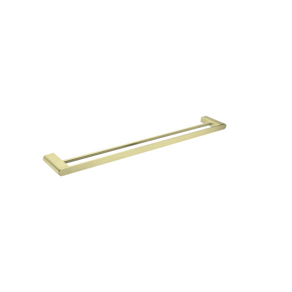 Bianca Double Towel Rail 800mm, Brushed Gold