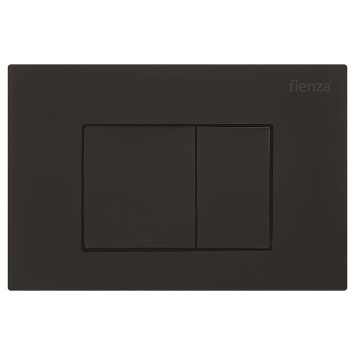 R&T Matte Black Square Button Flush Plate