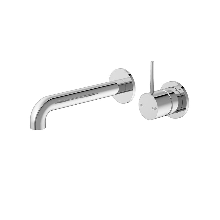 Mecca Wall Basin Mixer Handle Up 160mm Spout, Chrome