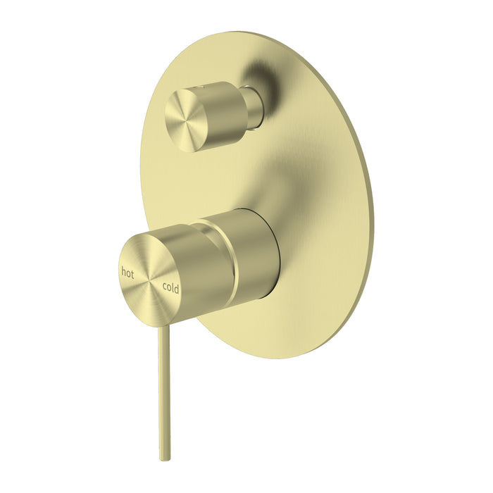 Mecca Shower Mixer With Diverter, Brushed Gold