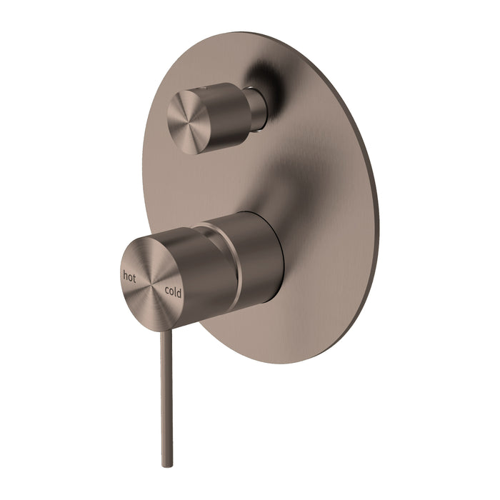 Mecca Shower Mixer With Diverter, Brushed Bronze