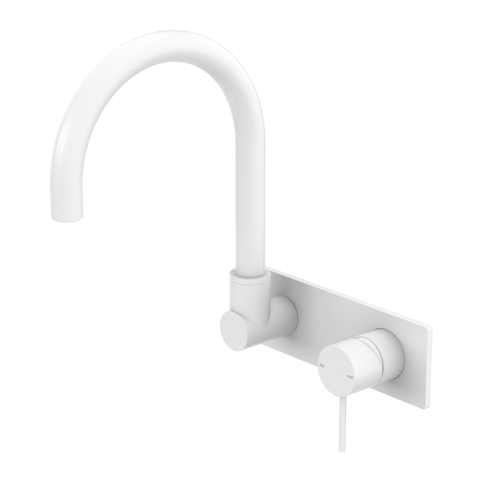 Mecca Wall Basin Mixer Swivel Spout, Matte White