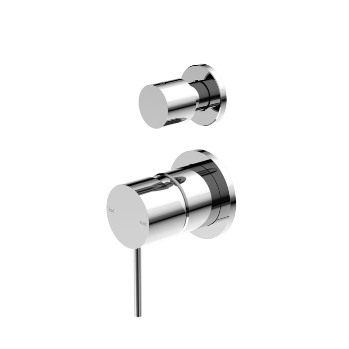 Mecca Shower Mixer With Diverter Separate Back Plate, Chrome