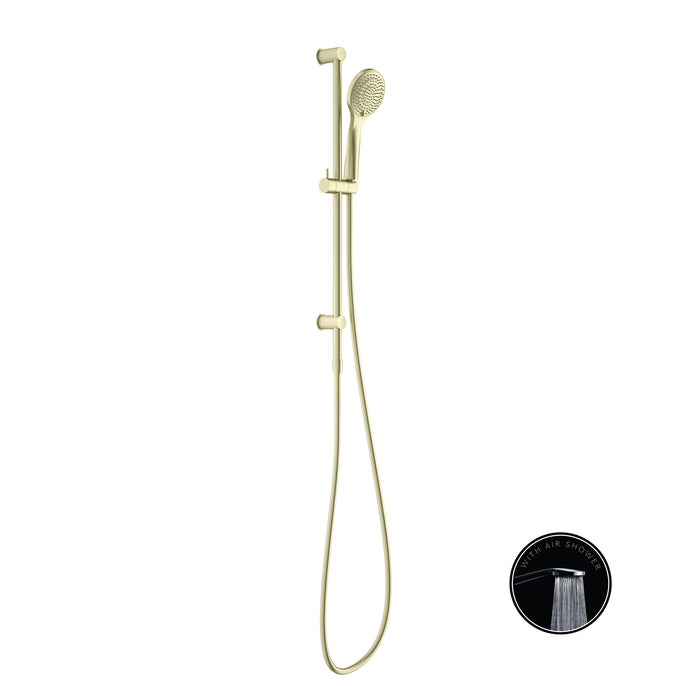 Opal Shower Rail w/ Air Shower, Brushed Gold