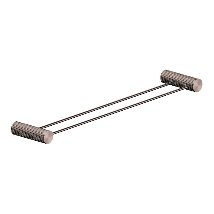 Opal Double Towel Rail 600mm, Brushed Bronze