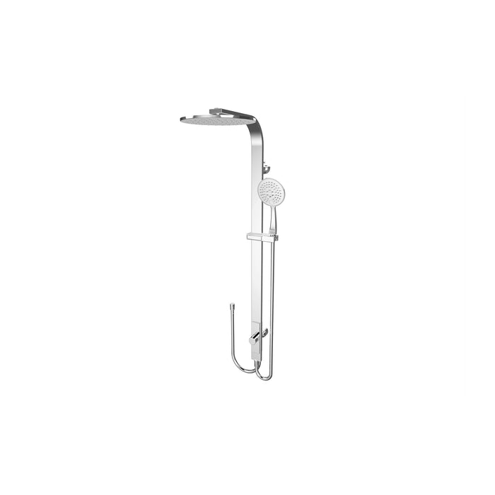 Rain Round Twin Shower Set Double Hose, Chrome