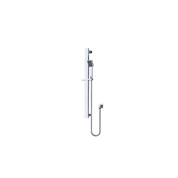 Vibe Square Square Rail Shower, Chrome