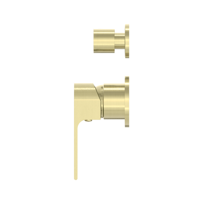 Bianca Shower Mixer With Diverter Separate Plate, Brushed Gold