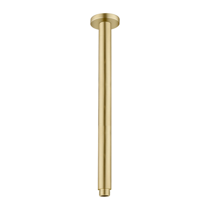 Round Ceiling Arm 300mm Length, Brushed Gold