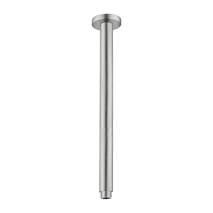 Round Ceiling Arm 300mm Length, Brushed Nickel