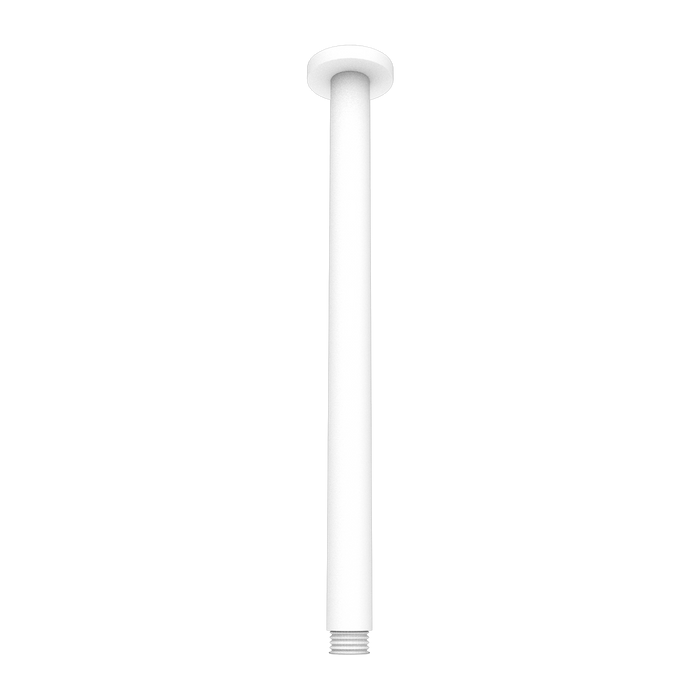 Round Ceiling Arm 300mm Length, Matte White