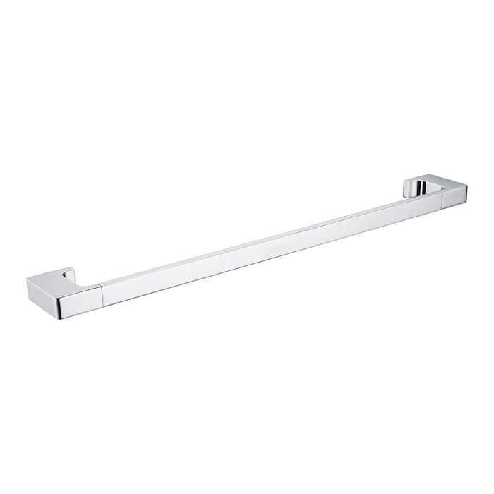 Pearl Single Towel Rail 600mm, Chrome