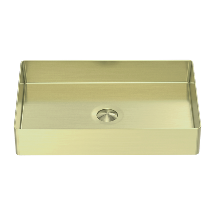 Rectangle Stainless Steel Basin, Brushed Gold