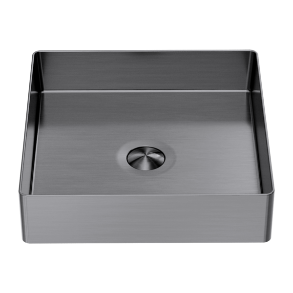 400mm Square Stainless Steel Basin, Graphite