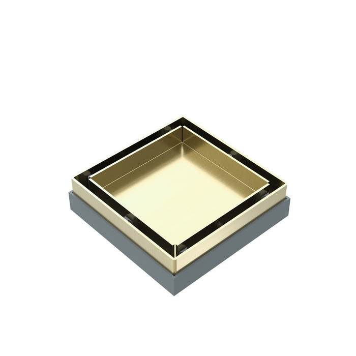 Tile Insert Floor Waste 50mm Outlet, Brushed Gold