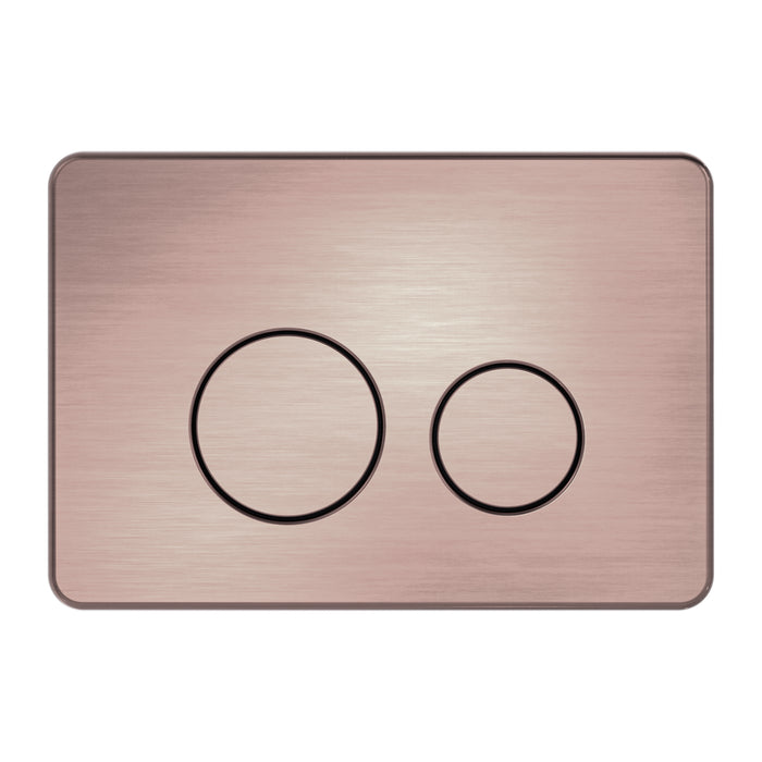 In Wall Toilet Push Plate, Brushed Bronze