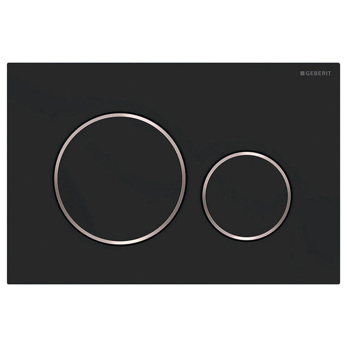 GEBERIT Sigma 20 Matte Black Round Button Flush Plate