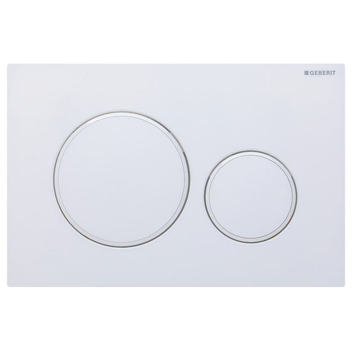 GEBERIT Sigma 20 Matte White Round Button Flush Plate